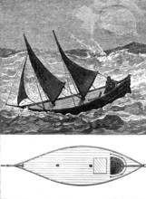 The Sailing-Boat Il Leone di Caprera, 3½ tons burden, from Monte Video, 1881. Creator: Unknown.