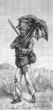 A Basuto out for a walk, 1881. Creator: Unknown.