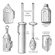 Salmon-poachers' lanterns - Mr. Ffennell's collection, International Fisheries Exhibition, 1883. Creator: Unknown.