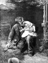 In Memory, from the picture by A. Stocks, in the Royal Academy Exhibition, 1883. Creator: Unknown.
