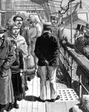 The Cholera in Egypt: quarantine examination at Brindisi, 1883. Creator: Unknown.