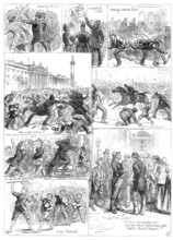 The Irish Land League Agitation: sketches in Dublin - Saturday evening, Oct. 16, 1881. Creator: Unknown.
