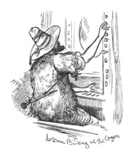 Mr. Edwin Bending at the Organ, 1883.  Creator: Unknown.