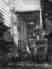 The Late Crisis in Egypt: the Gourieh, a street in Cairo, 1881. Creator: William James Palmer.