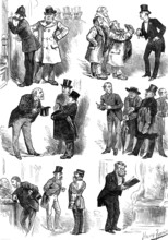 Sketches in the Lobby of the House of Commons, 1881. Creator: Unknown.