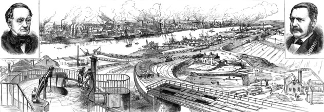The Middlesbrough and Cleveland Iron Trade Jubilee: general view, Middlesbrough, N. Yorkshire, 1881. Creator: Unknown.
