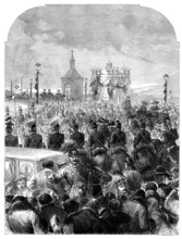 Funeral of the Emperor of Russia: removal of the body to the Church of St. Peter and St. Paul, 1881. Creator: Unknown.