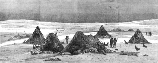 The American Franklin Search Expedition: autumn camp on King William's Land, 1881. Creator: Crane.