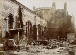 The church of St Bartholomew the Great; exterior view of the apse and the north side of Rahere's... Creators: Rev CF Fison, WF Taylor.