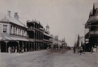 South Africa: Pritchard Street in Johannesburg, 1896. Creator: Barnett.