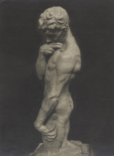 Male nude covering his chin with his right hand, 1920.  Creator: Unknown.