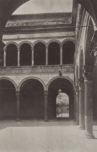 Inner courtyard, Palazzo Bevilacqua, Bologna, between 1880-1886. Creator: Giorgio Sommer.