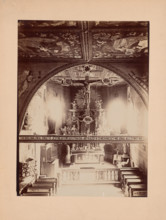 Interior of Church of the Nativity of the Blessed Virgin Mary, Kruzlowa Wyzna, 1895-1905. Creator: Stanislaw Tomkowicz.