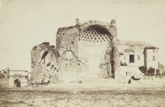 Ruins of the Temple of Roma and Venus, Rome, between 1870-1880. Creator: Unknown.