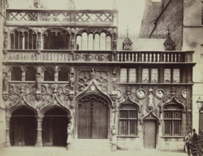 Basilica of the Holy Blood at Burg Square, Bruges, 1880-1890.  Creator: Unknown.