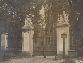 Palace and Park Complex - park gate, Czartoryski, Pulawy , 1919. Creator: Juliusz Klos.
