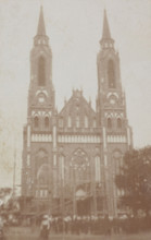 Western façade, Church of St John the Baptist, Sadowne, between 1900-1915. Creator: M Rutkowski.