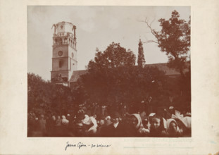 Jasna Góra Sanctuary - after the fire of the tower cupola, Czestochowa, 1900-1901. Creator: Jozef Rudlicki.