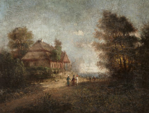 Manor-House of the Kosciuszko Family at Mereczowszczyzna, before 1863. Creator: Michal Kulesza.
