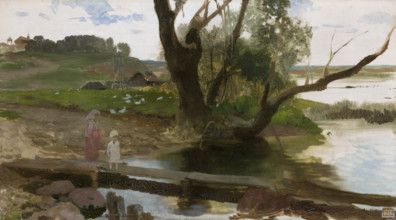 View of the Swislocz River, c1873. Creator: Henryk Siemiradzki.