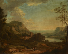 Landscape with a Genre Scene, 1761. Creator: Johann Christian Vollerdt.
