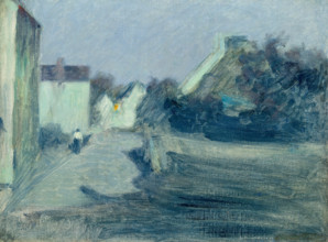 Village Lane in the Moonshine, c1900. Creator: Samuel Hirszenberg.