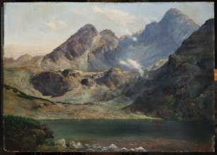 Green Lake at the Foot of Mounts Koscielec and Swinica, 1921. Creator: Alexandre Mroczkowski.