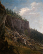 View of the Ojców Valley, 1844. Creator: Jan Nepomucen Glowacki.