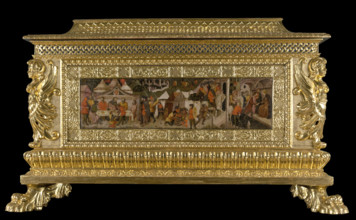 Scenes from the Story of Roman Lucretia-Front Panel of Cassone, c1410. Creator: Master of Charles of Durazzo.