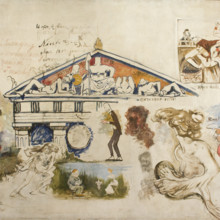 Paon (Sketches by the Artists of the Young Poland from the Café..., between 1896-1903. Creators: Jozef Mehoffer, Stanislaw Wyspianski, Antoni Procajlowicz, Wlodzimierz Tetmajer, Marian Trzebinski.