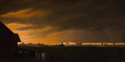 Sunset over Tobolsk, after 1820. Creator: Jan Krzysztof Damel.