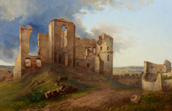 Ruins of the Tenczyn Castle, 1854. Creator: Aleksander Plonczynski.