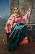 Our Lady the Spinner, 1897. Creator: Feliks Cichocki.