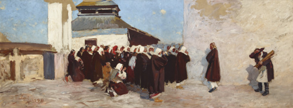 In Front of an Orthodox Church, 1899. Creator: Julian Falat.