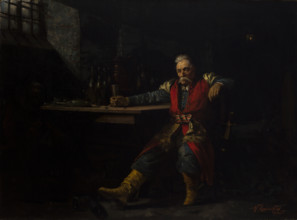 Nobleman Drinking Mead, 1881. Creator: Waclaw Koniuszko.