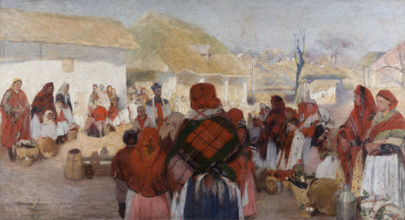 Blessing of Easter Food, 1897. Creator: Wlodzimierz Tetmajer.