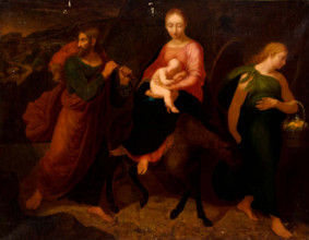 Flight into Egypt, c1860. Creator: Kanuty Rusiecki.