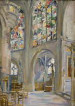 Interior of the Church of St. Etienne in Paris, 1864. Creator: Stanislaw Wyspianski.