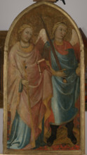 Saints James the Greater and Archangel Michael-Wing of a Triptych, between 1420-1425. Creator: Master of 1416.