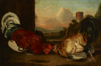 Fight of Cocks, 1st half of 19th century. Creator: August Friedrich.