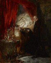 At the Deathbed, 1876. Creator: Maurycy Gottlieb.