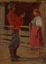 Conversation, between 1892-1896. Creator: Damazy Kotowski.