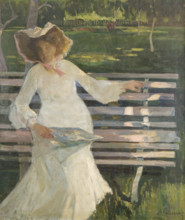 On a Bench, c1905. Creator: Stanislaw Kuczborski.
