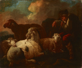 Goats and Sheep, c1690. Creator: Philipp Peter Roos.