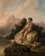 Moldavian Bagpipe-Player, 1857. Creator: Korneli Szlegel.