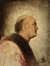 Venetian Dignitary-Copy of a fragment of the painting "The Fisherman Presenting the Ring..., 1864. Creator: Artur Grottger.