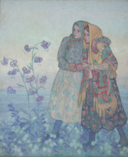 A Parade of Highland Women. Decorative Panel from the Bronislawa and Kazimierz Dluski..., 1909. Creator: Jan Rembowski.