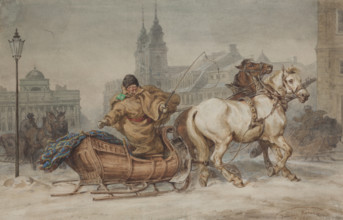 Warsaw coachman, 1863. Creator: Juliusz Kossak.