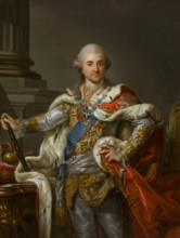 Portrait of Stanislaus Augustus Poniatowski in Coronation Robes, c1790. Creator: Marcello Bacciarelli.