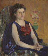 Portrait of Halina Zadeckka, between 1940-1945. Creator: Jozef Mehoffer.